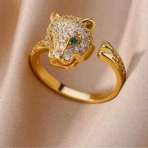 stainless steel jaguar ring